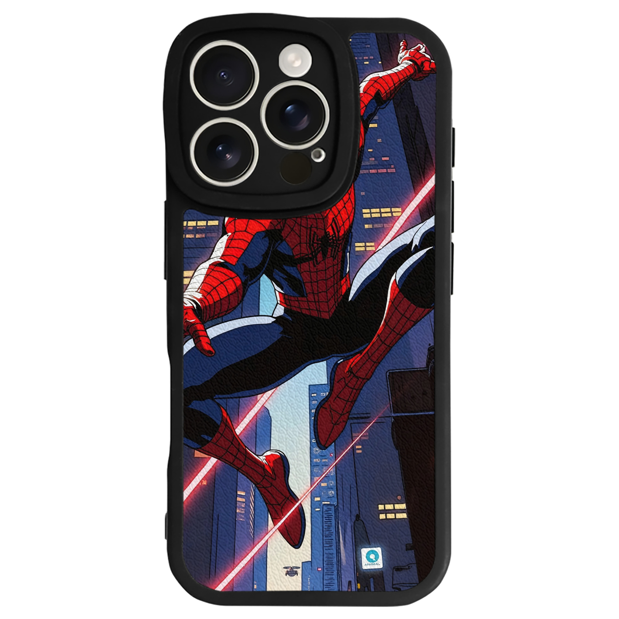 Spider Man スパイダーマン 【iPhone 16シリーズ対応】シリコンスマホケース（レザー調） 材質：シリコン